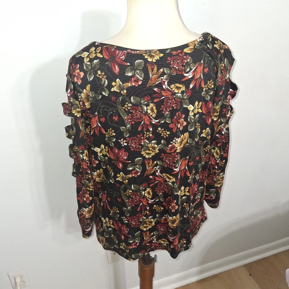 Floral Top- W Sz XXL - Picture 4 of 6